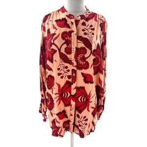 Omika floral‎ tunic top sz L